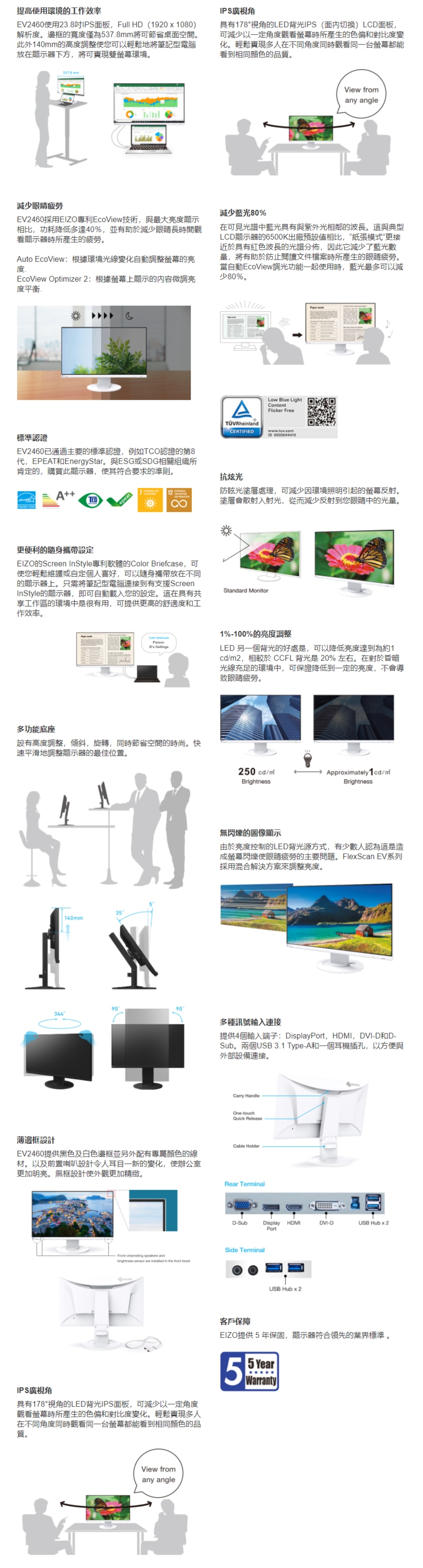 EIZO FlexScan EV2460 顯示屏